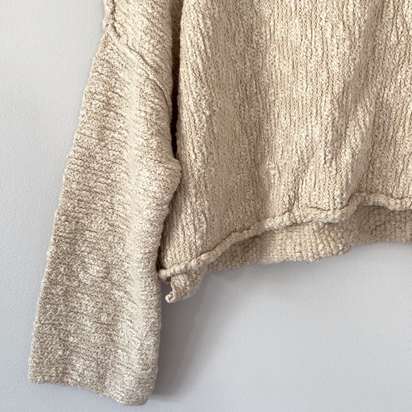 FREE PEOPLE Cowl Neck Nubby Knit Crop Sweater - Picture 4 of 12
